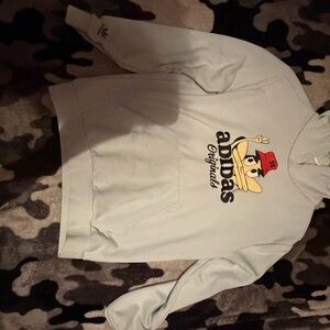 adidas Originals Mint Pullover Hoodie with Cartoon Logo